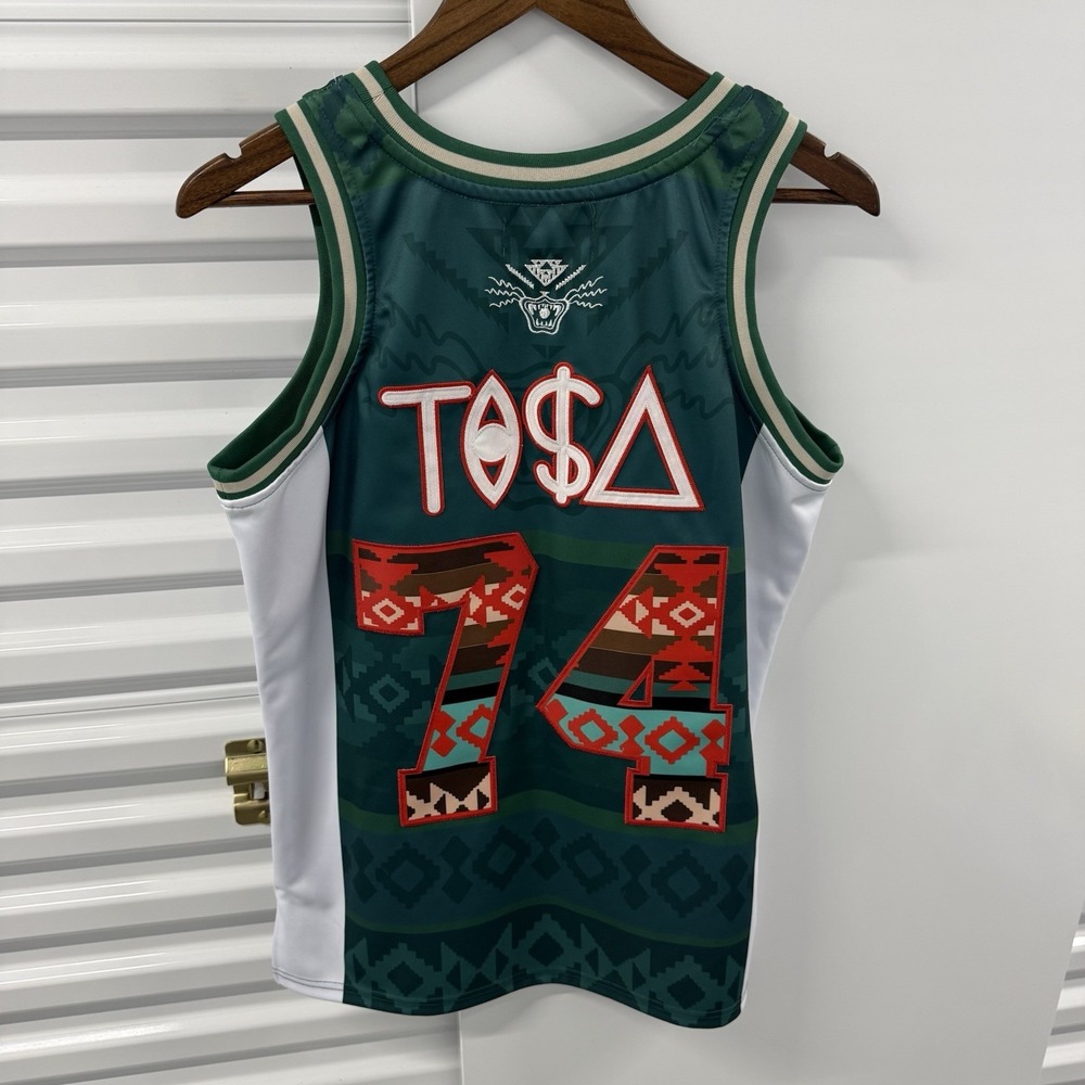 TOSA Headgear Classics Jersey Mens Small #74 Aztec Southwest Basketball Green